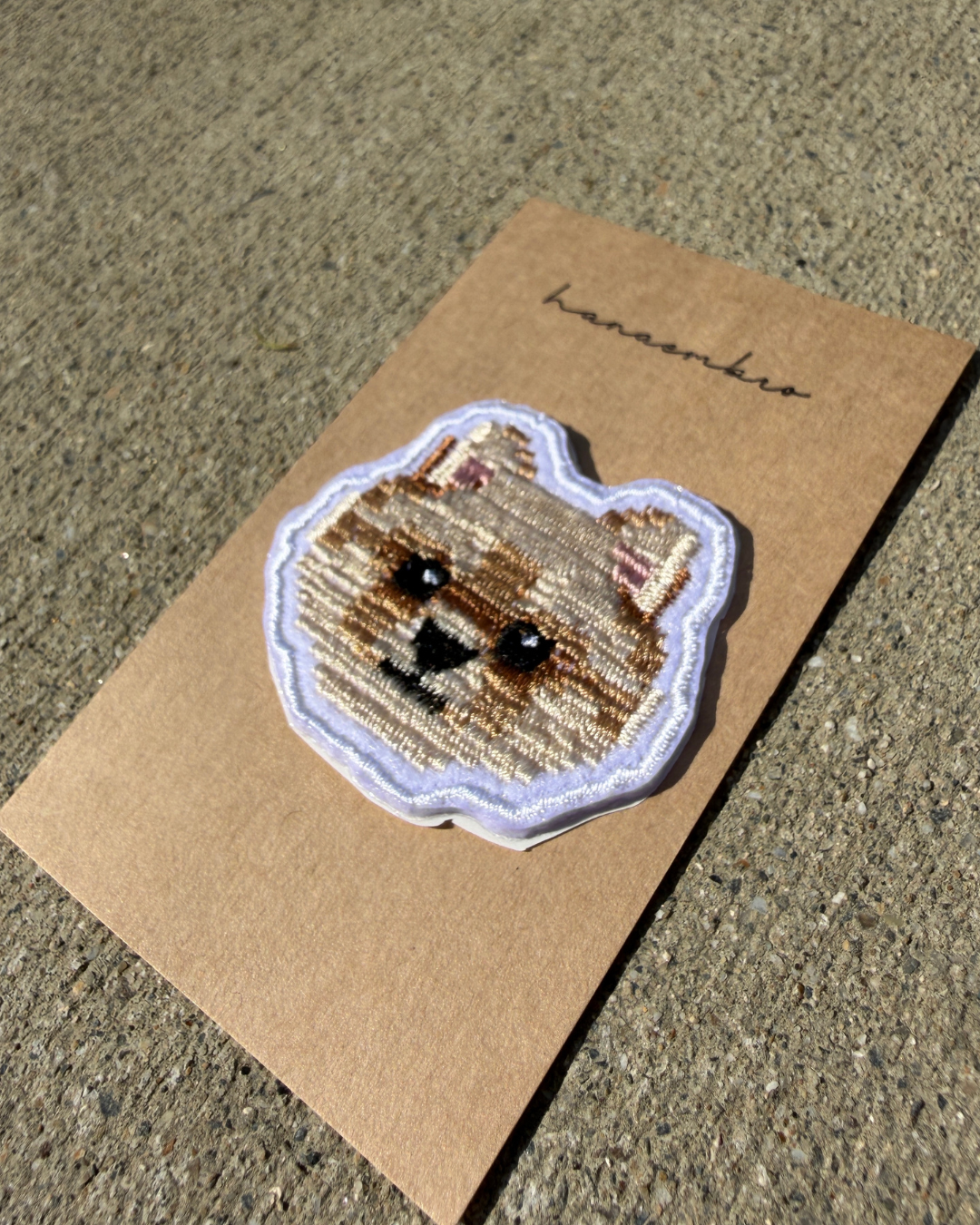 ポメラニアンの刺繡ワッペン