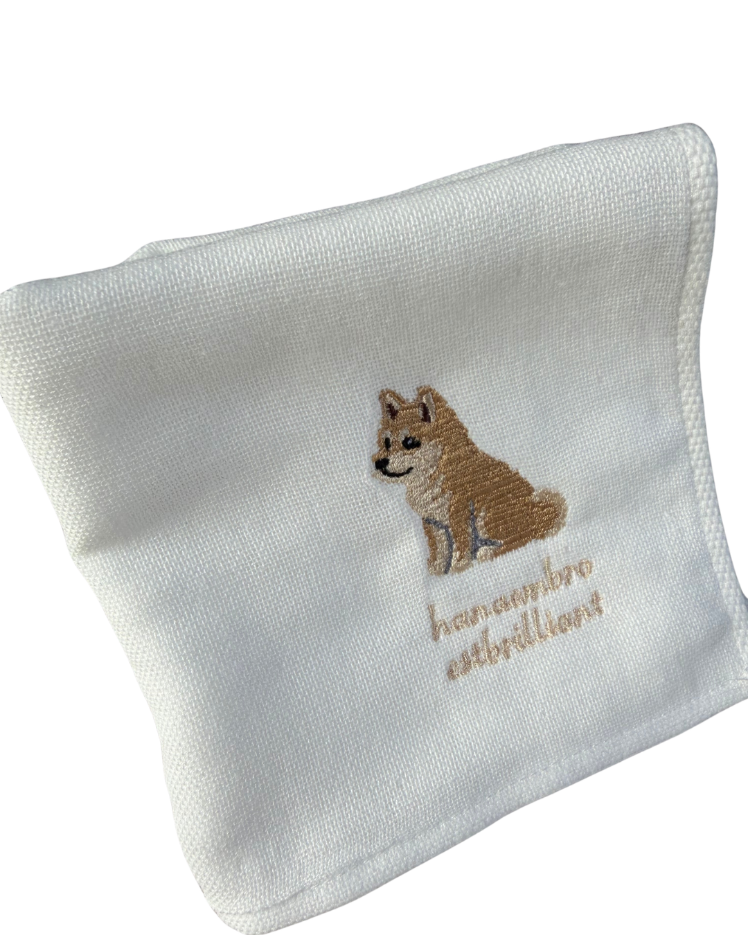 柴犬《おすわり》刺繡ハンカチ