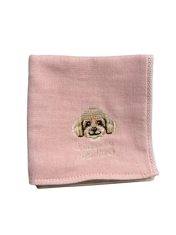 トイプードルの刺繡ハンカチ