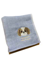 シーズーの刺繍ハンカチ