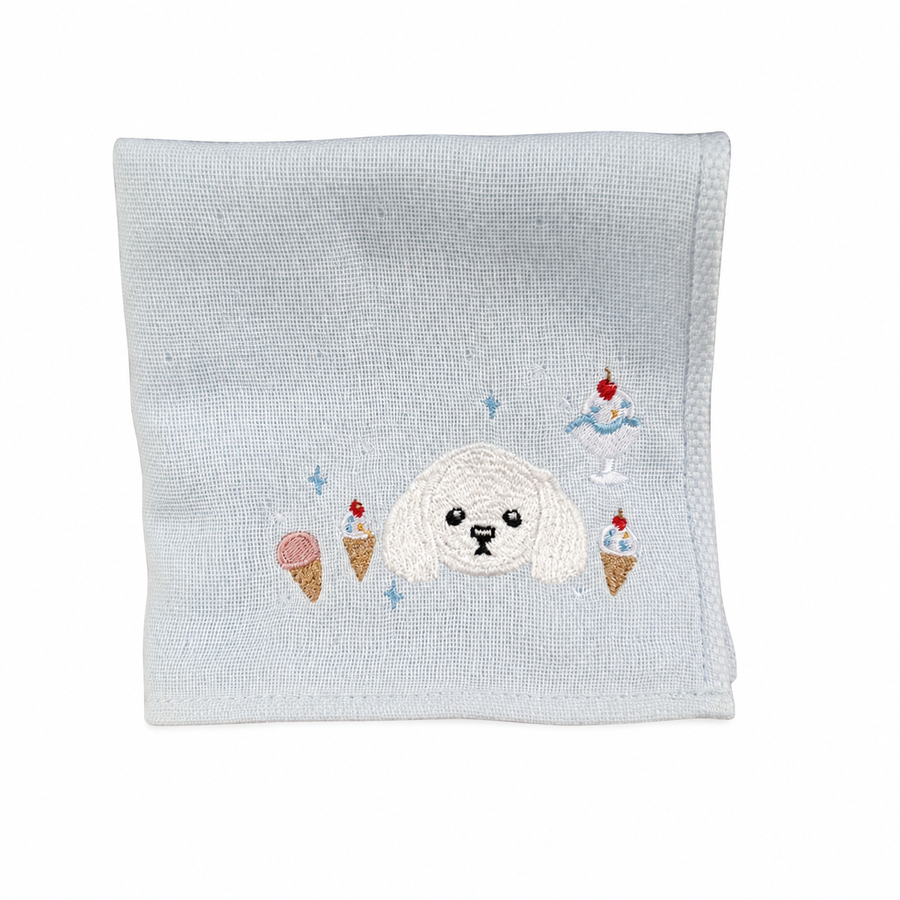 アイスクリーム刺繡ハンカチ ディテール3