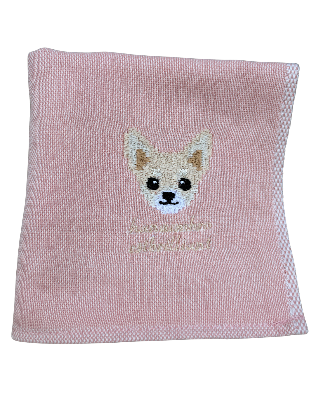 チワワの刺繡ハンカチ