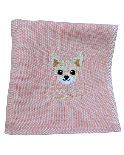 チワワの刺繡ハンカチ