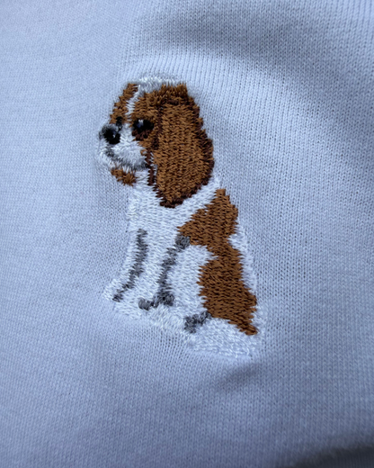 キャバリア《おすわり》刺繡Tシャツ