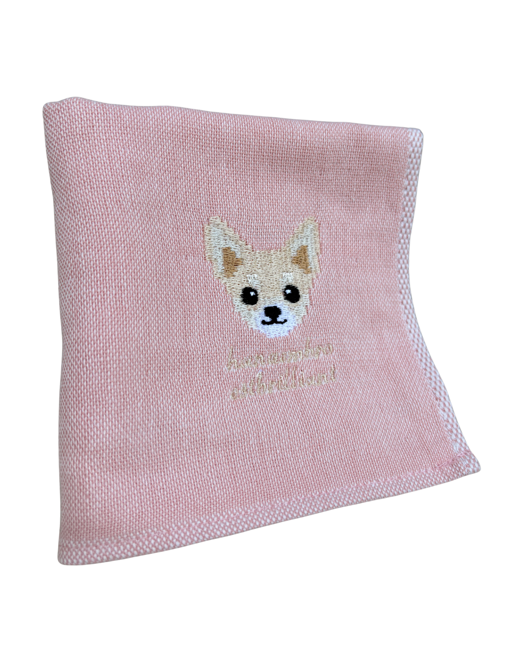 チワワの刺繡ハンカチ