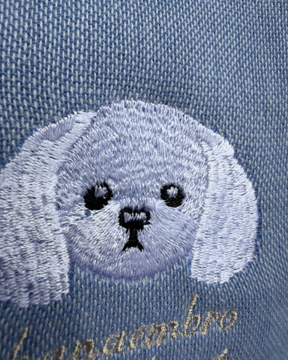 マルチーズの刺繡ハンカチ