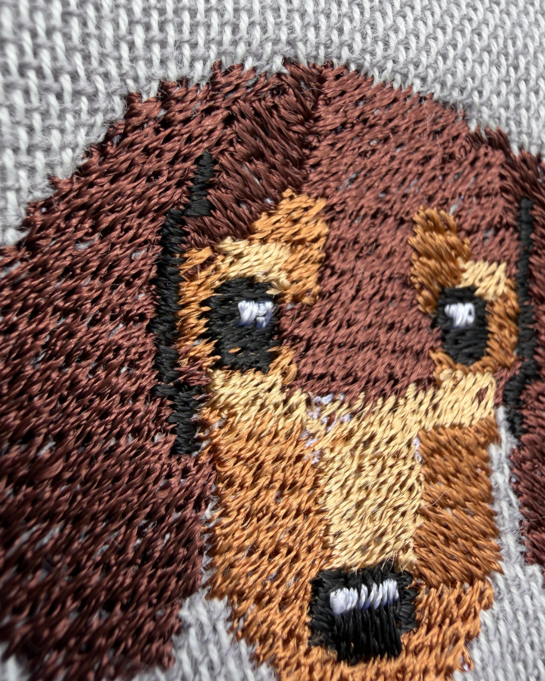 ダックスフンドの刺繡ハンカチ