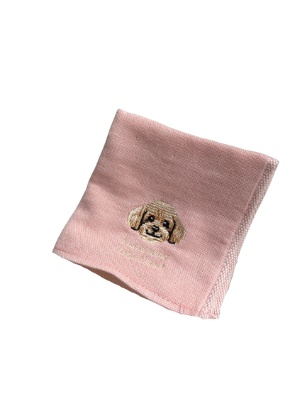 トイプードルの刺繡ハンカチ