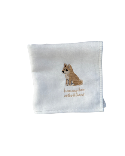 柴犬《おすわり》刺繡ハンカチ