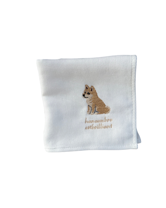 柴犬《おすわり》刺繡ハンカチ