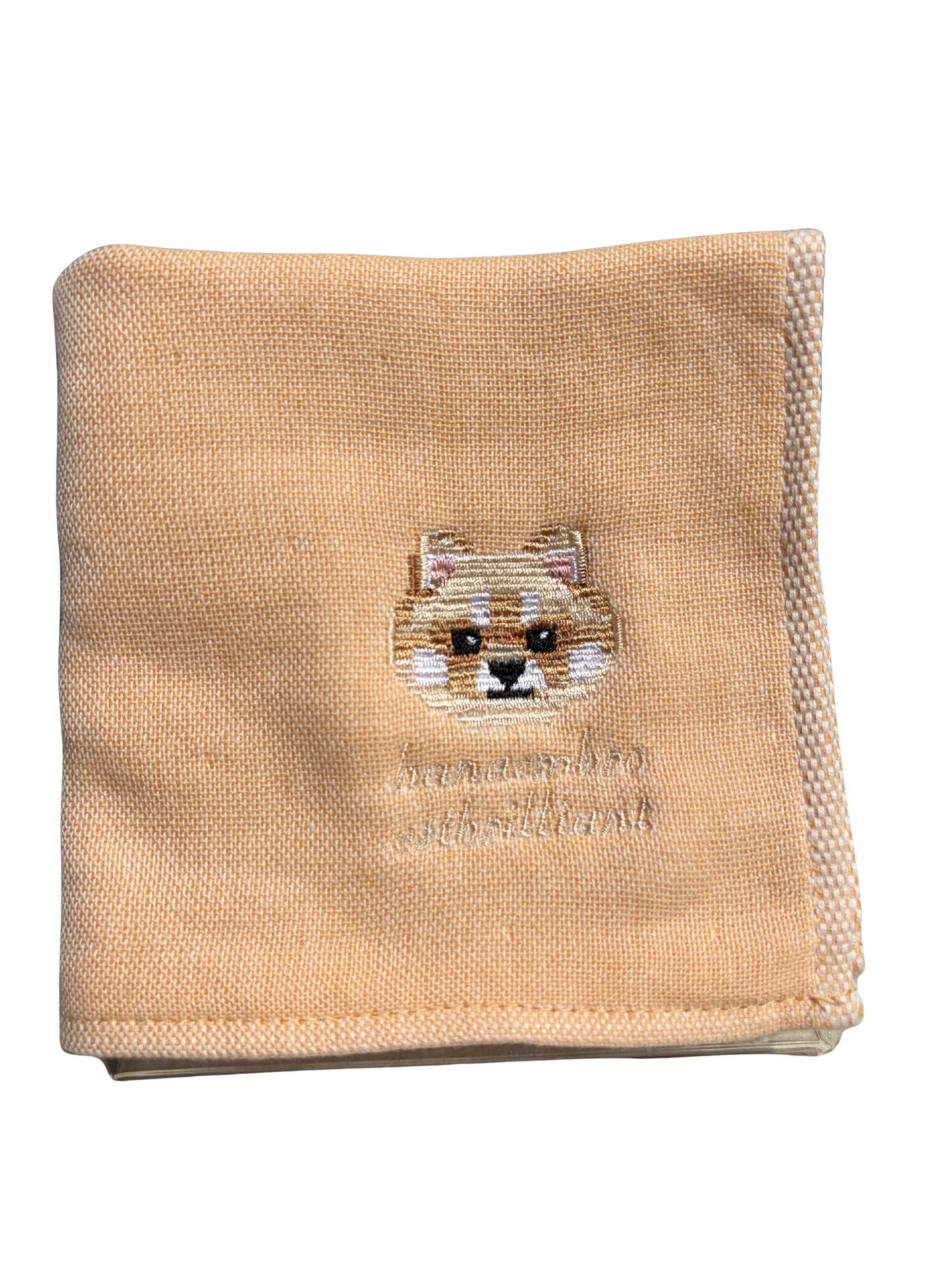 ポメラニアンの刺繡ハンカチ