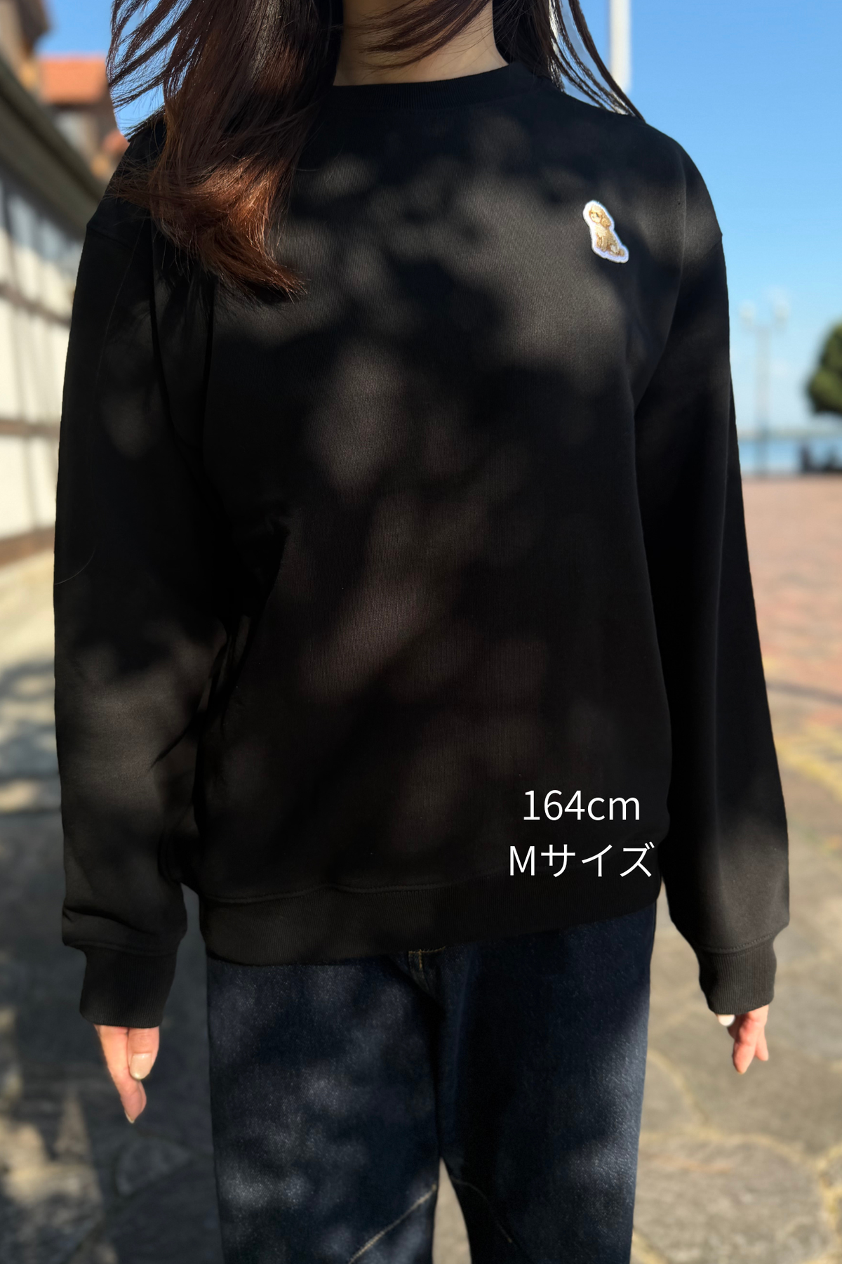 胸もとの、ちいさな相棒（マルチーズのワンポイントトレーナー）