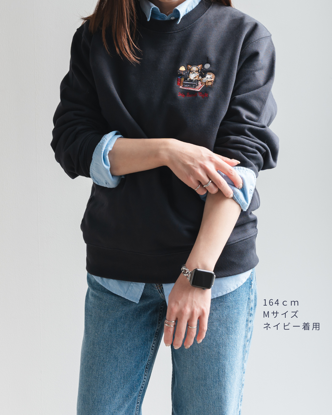 【チワワ】クルーネックスウェット(1月初旬～1月中旬発送予定)