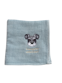 シュナウザーの刺繡ハンカチ