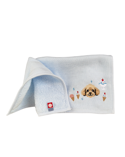ひとさじの夏 アイスクリーム刺繡ハンカチ