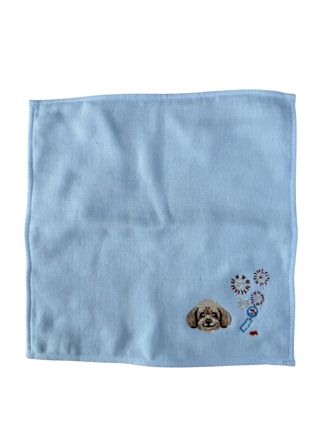あの夏の花火と風鈴 刺繍ハンカチ
