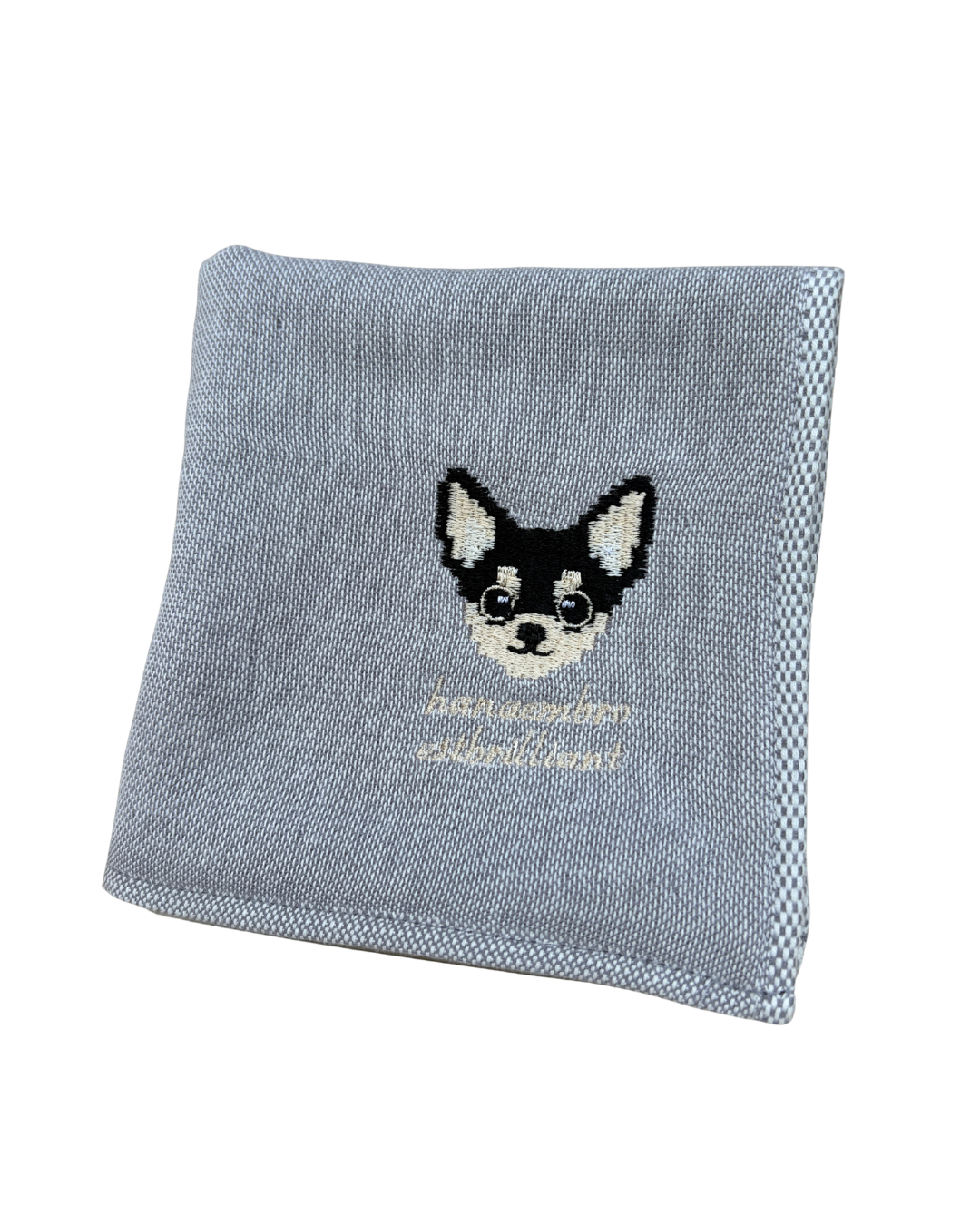 チワワの刺繡ハンカチ