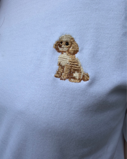 トイプードル《おすわり》刺繡Tシャツ