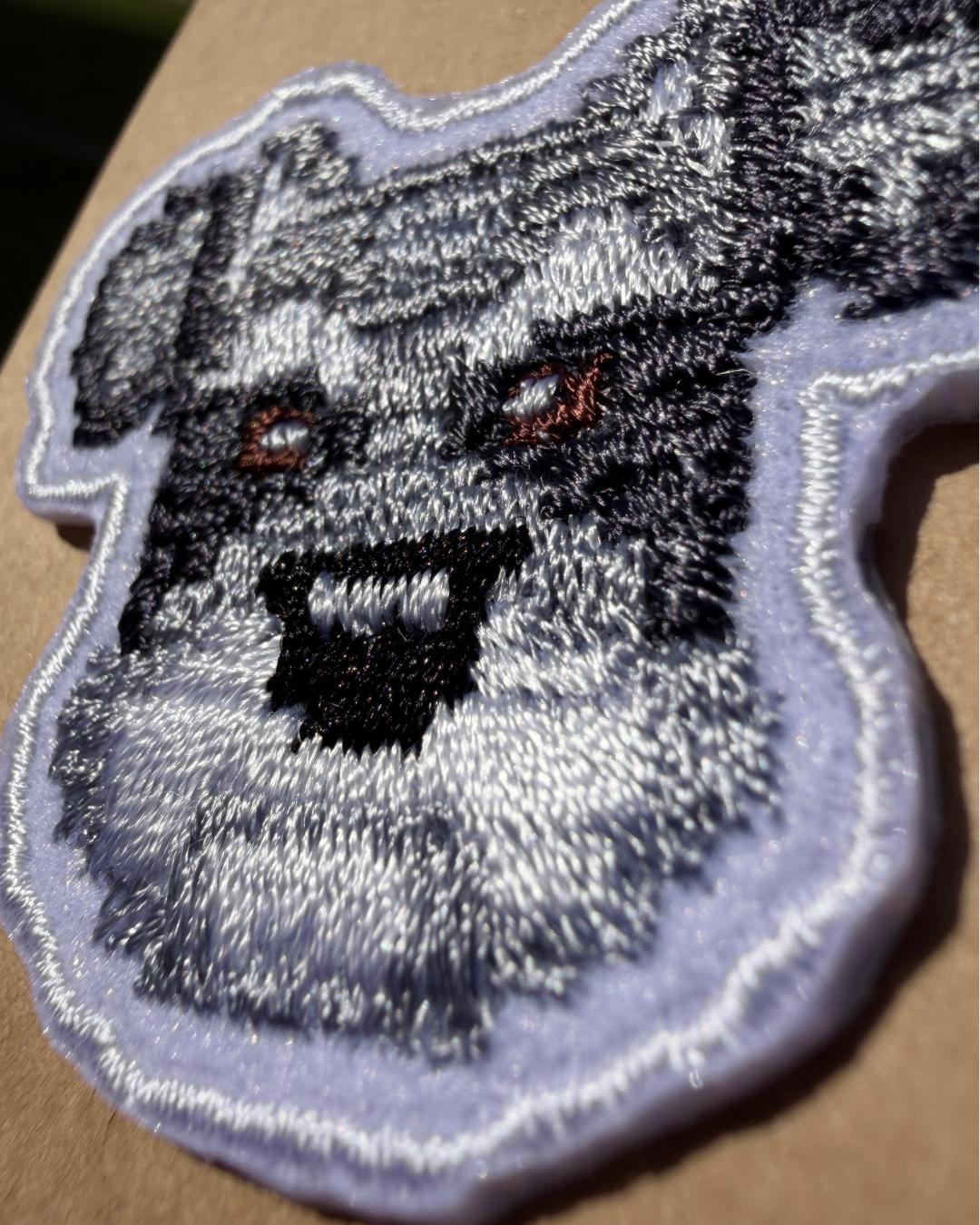 シュナウザーの刺繡ワッペン