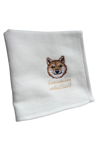柴犬の刺繡ハンカチ