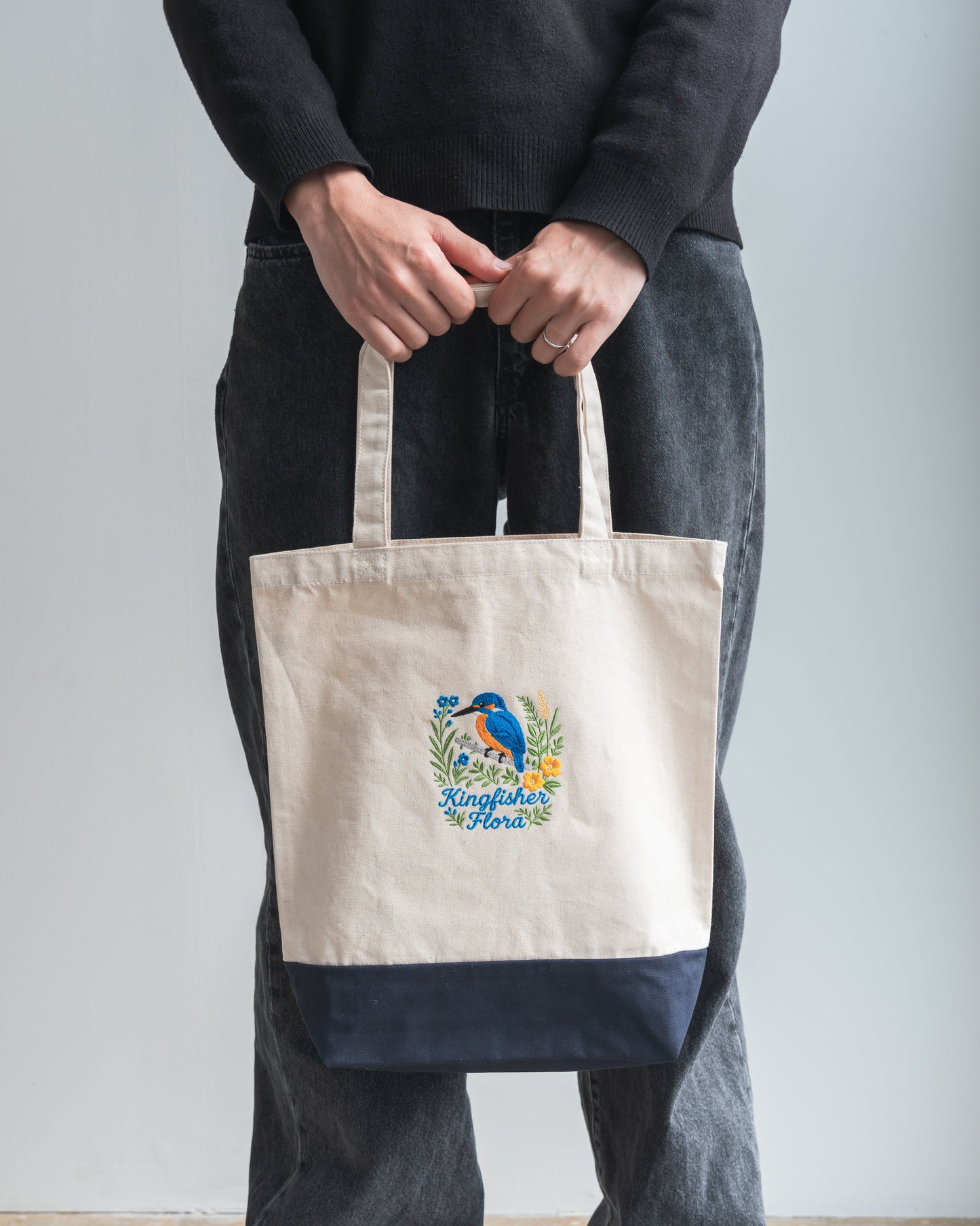 カワセミ刺繡トートバック