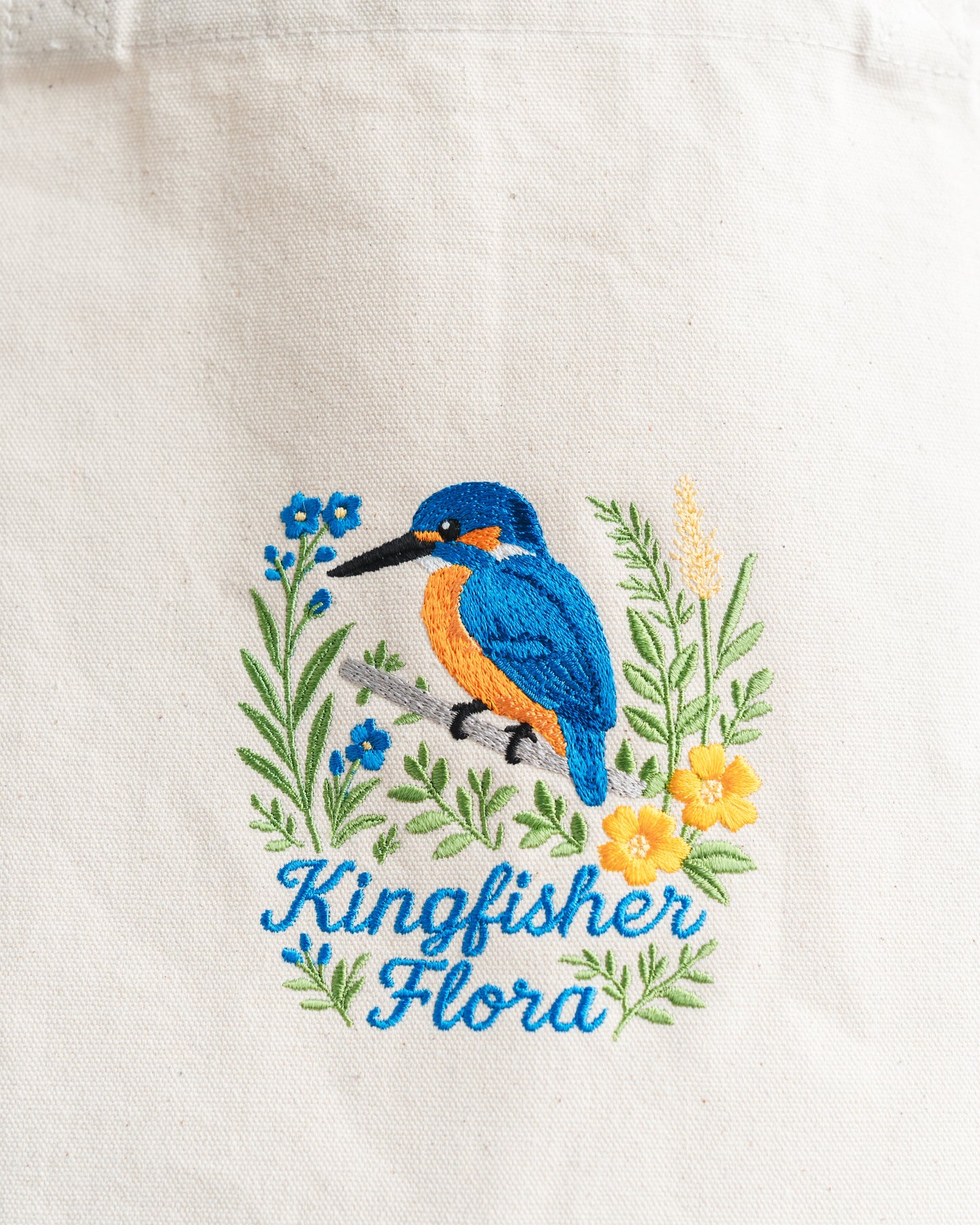 カワセミ刺繡トートバック