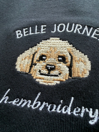 トイプードルの刺繡Tシャツ