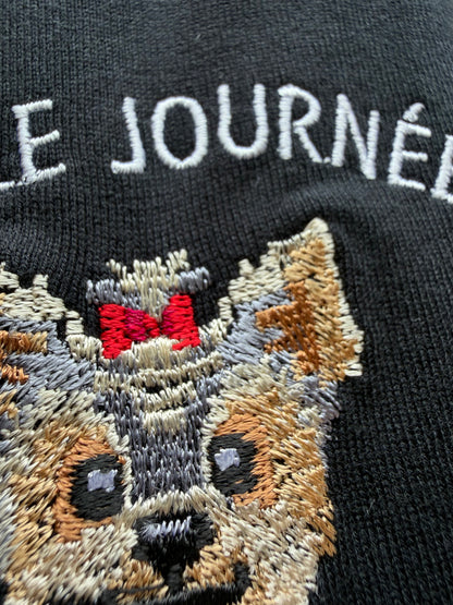 ヨークシャテリアの刺繡Tシャツ