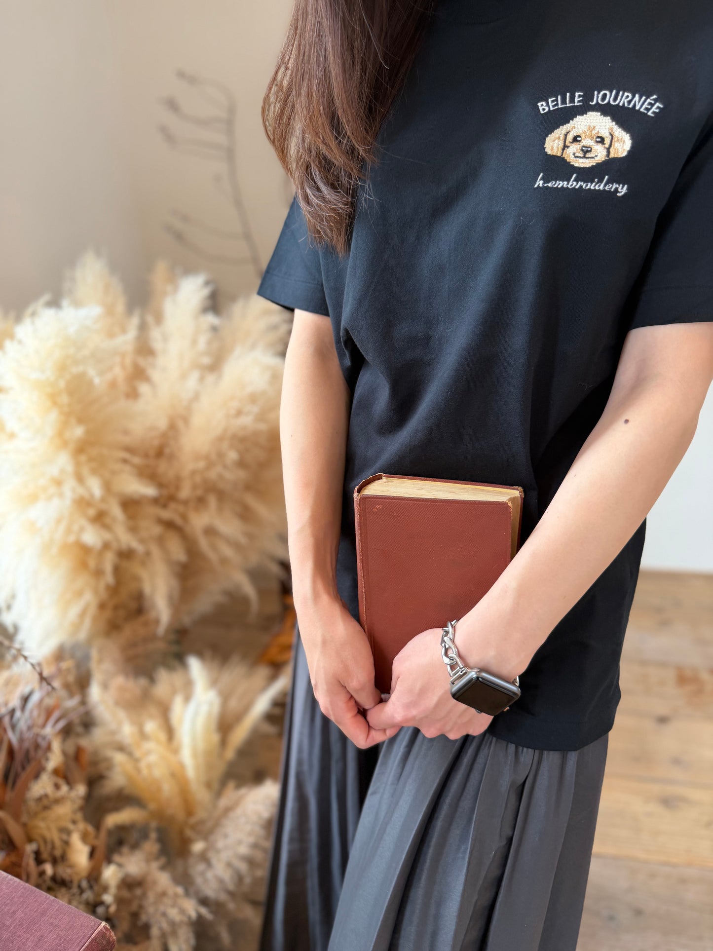 トイプードルの刺繡Tシャツ
