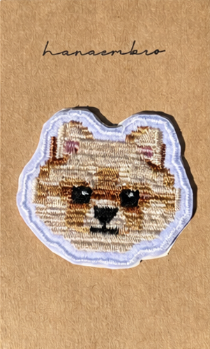 ポメラニアンの刺繡ワッペン
