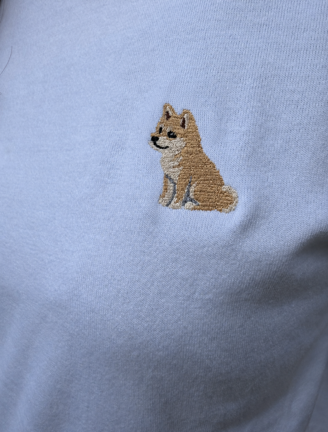 柴犬《おすわり》刺繡Tシャツ