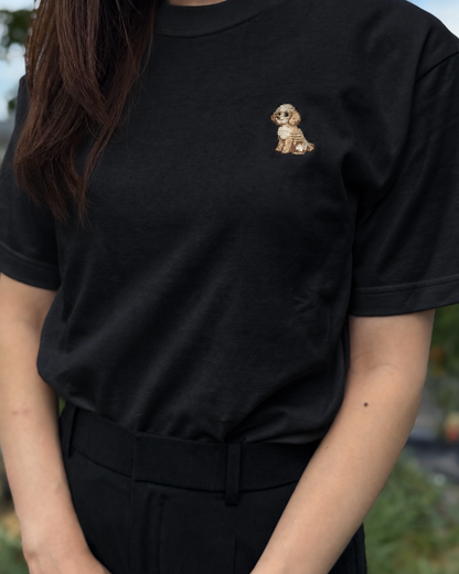 トイプードル《おすわり》刺繡Tシャツ